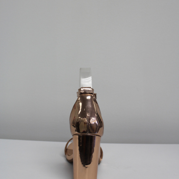 Womens Rose Gold Single Sole High Heels - Picture 8 of 8